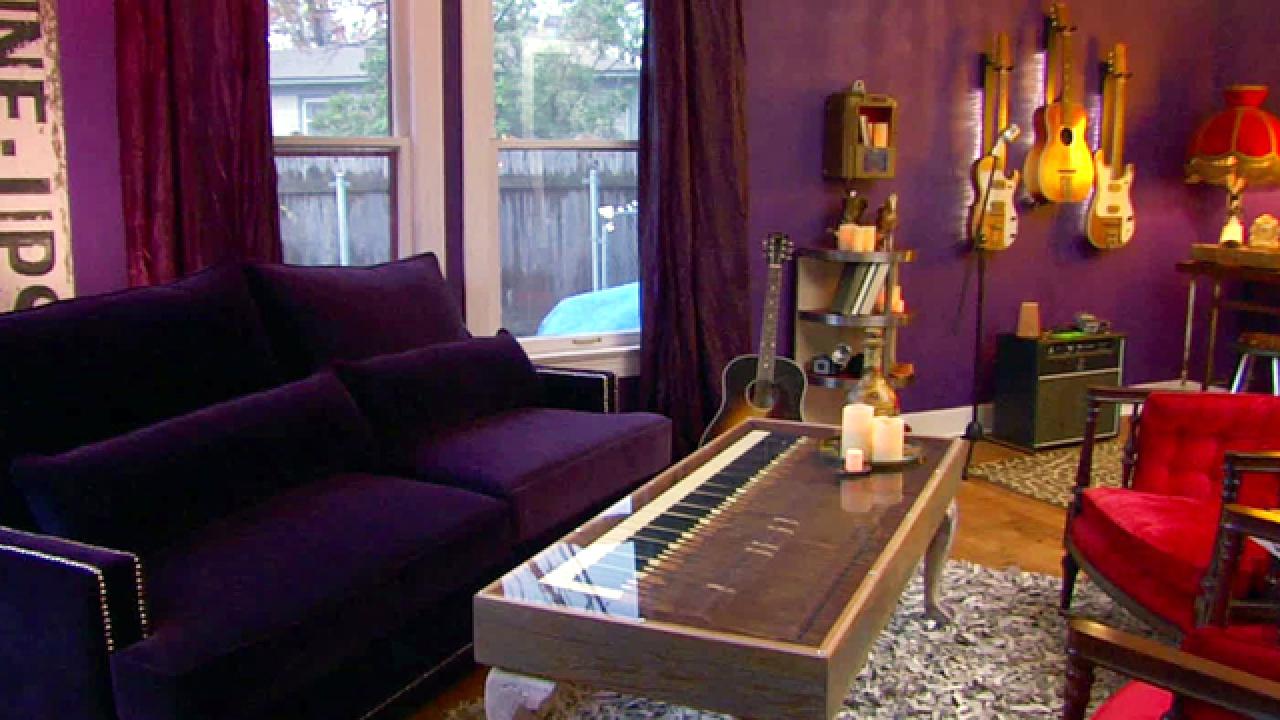 Junk Gypsies Purple Living Room Makeover