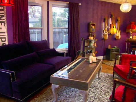 Junk Gypsies Purple Living Room Makeover