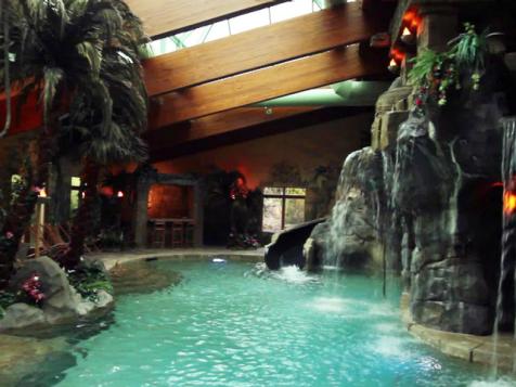 Tropical Mayan-Themed Pool