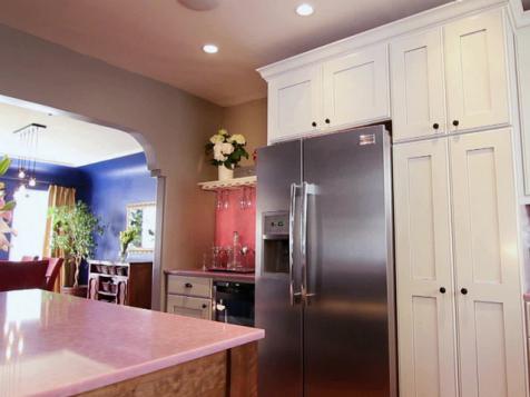Unified Pink-Kissed Kitchen