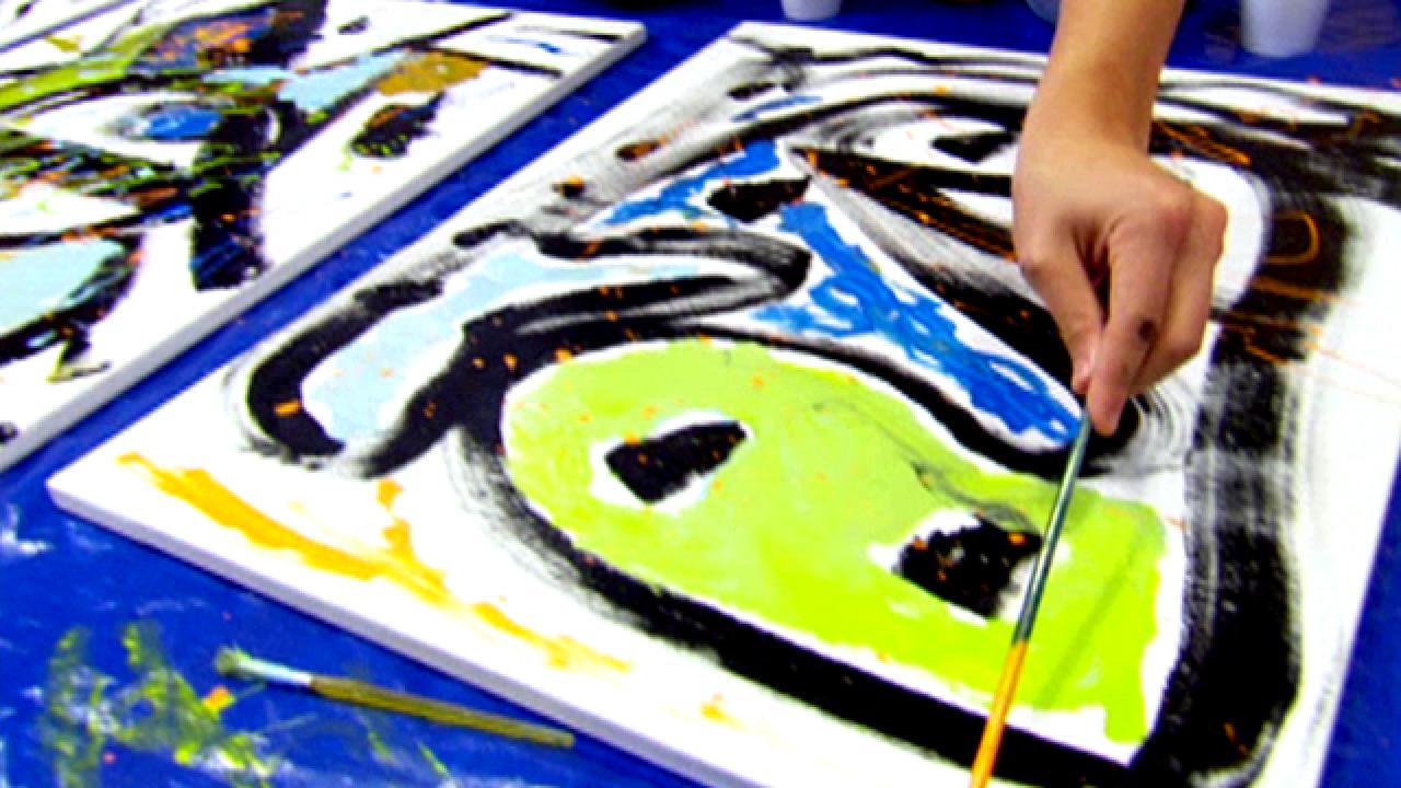 Abstract Painting for Kids