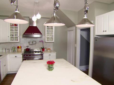 Bright-White Row-House Kitchen