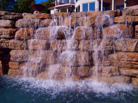 Rock Cliff and Waterfall Pool