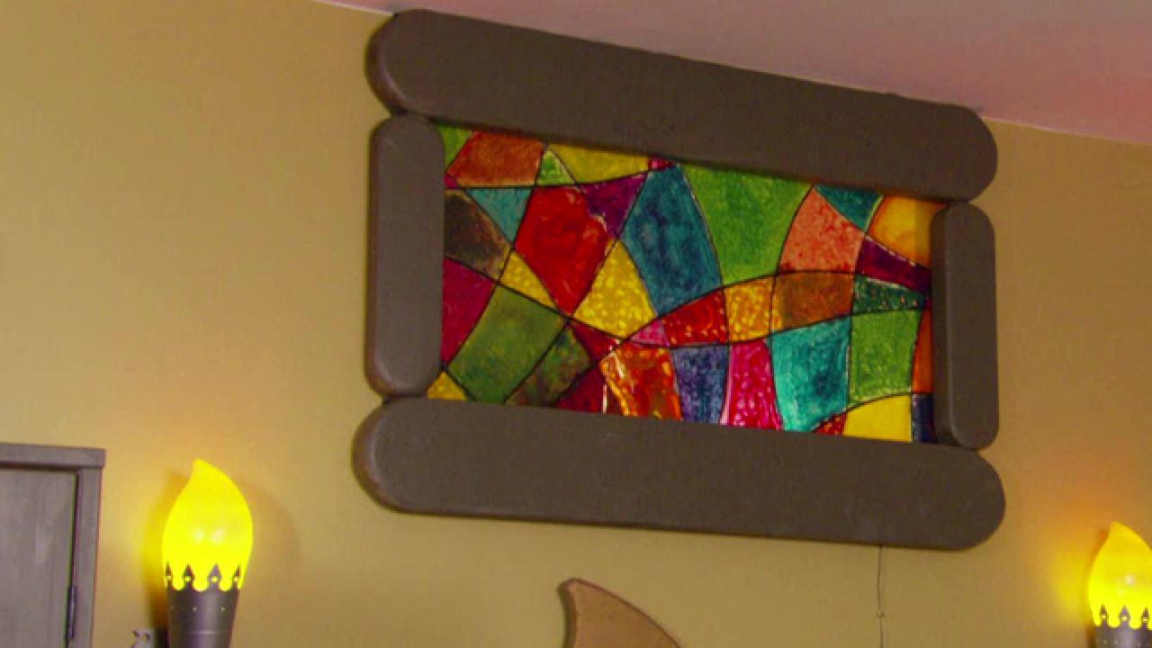 Faux Stained-Glass Window
