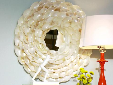 Organic-Glam Seashell Mirror