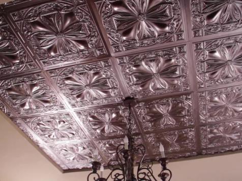 Install a Faux Tin Ceiling