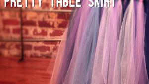 How to Make a No-Sew Tulle Tutu Table Skirt
