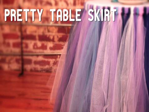 How to Make a No-Sew Tulle Tutu Table Skirt
