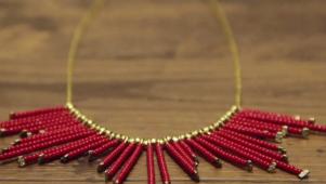 DIY Beaded Sunburst Necklace