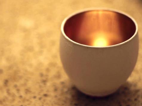DIY Gold Leaf Candleholders