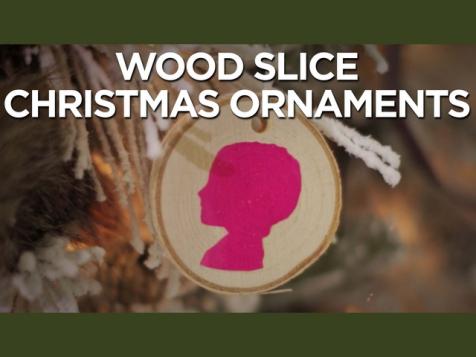 Rustic Sliced-Wood Ornaments
