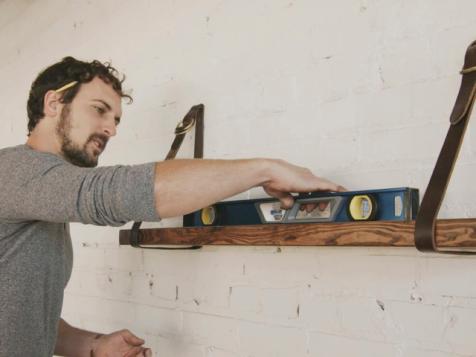 Make a Wood Shelf Using Old Belts