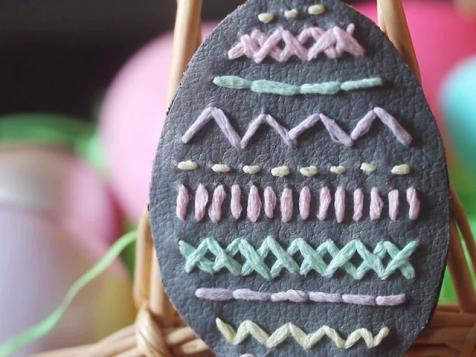 DIY Embroidered Easter Egg