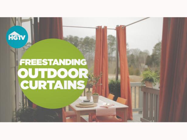 Add Privacy to Your Deck With Freestanding Outdoor Curtains Video | HGTV