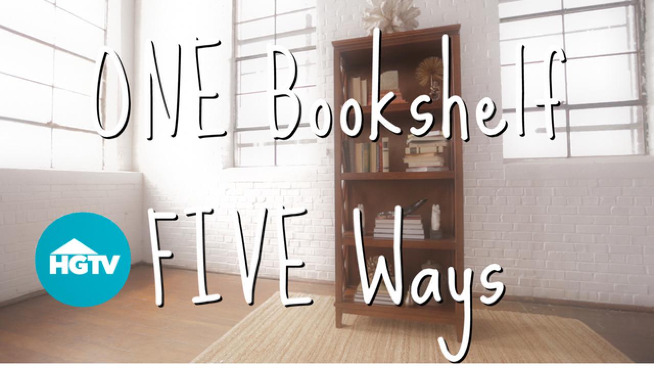 Style a Bookshelf Five Ways