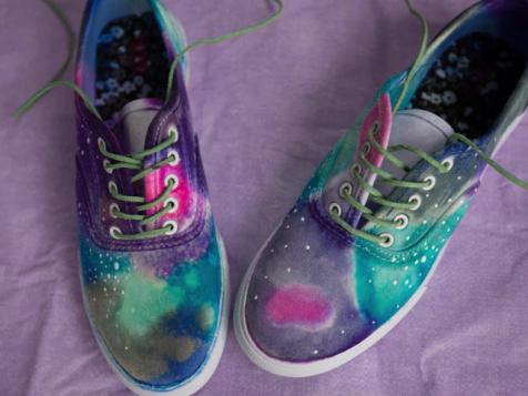 DIY Galaxy-Print Sneakers