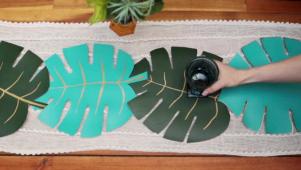 DIY Jungle Leaf Centerpiece