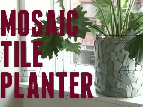 DIY Mosaic Tile Planter
