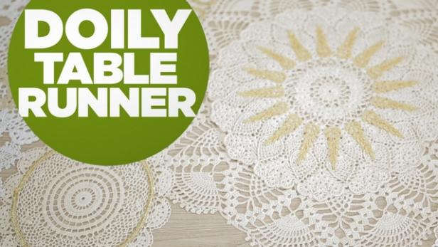 Diy Holiday Table Runner With Vintage Gold Lace Hgtv