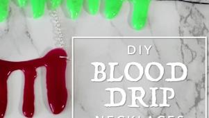 DIY Blood Drip Necklaces