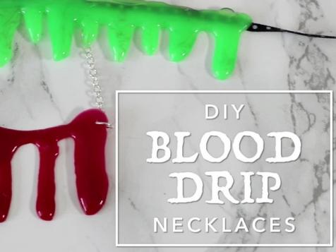 DIY Blood Drip Necklaces
