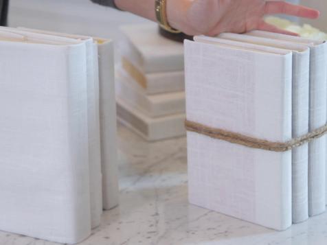 Linen-wrapped Books