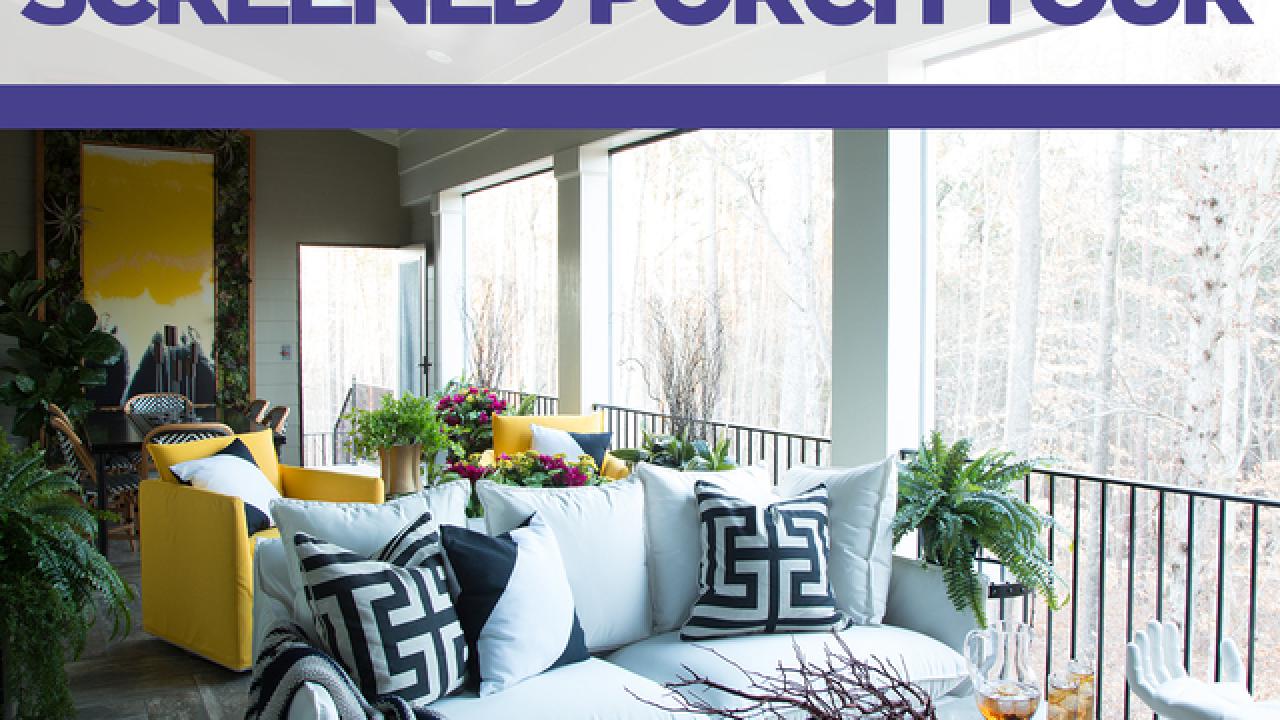 Screened Porch Tour from HGTV Smart Home 2016