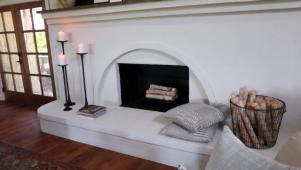 Simplified Stucco Fireplace