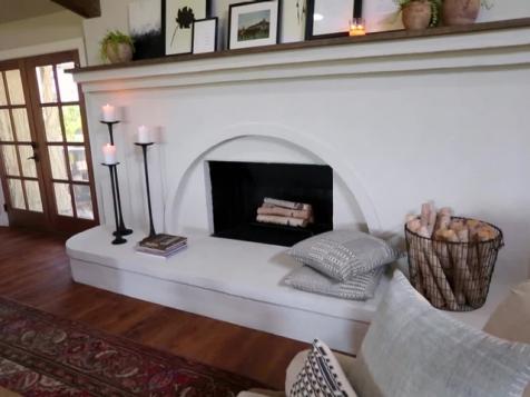 Simplified Stucco Fireplace