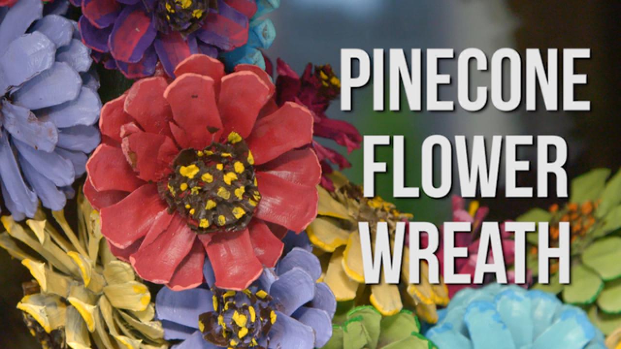 Pinecone Flower Wreath