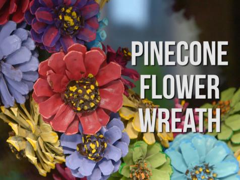 Pinecone Flower Wreath