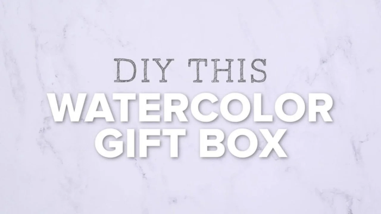 DIY Watercolor Gift Box