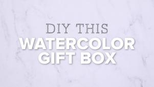 DIY Watercolor Gift Box