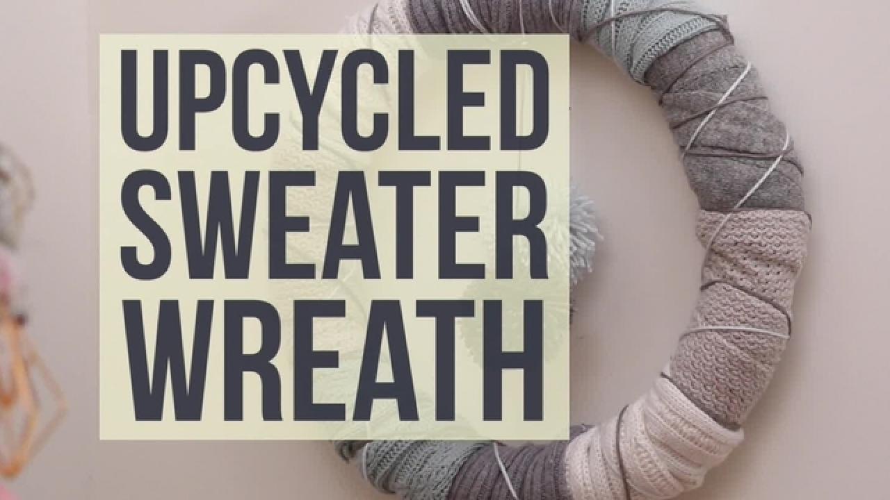 Upcycled Sweater Wreath