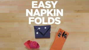 3 Easy Napkin Folds