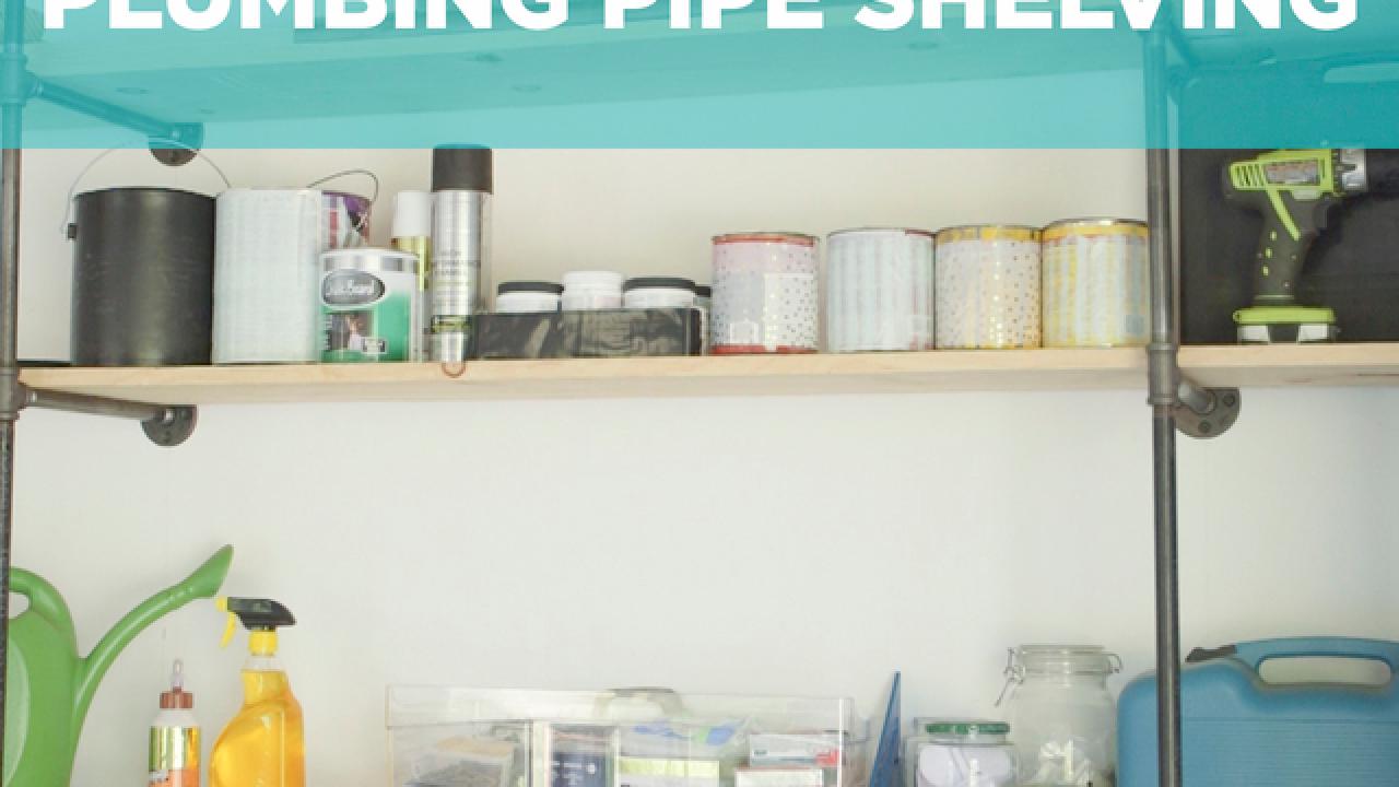 DIY Plumbing Pipe Shelves