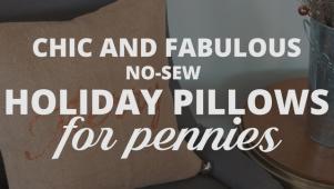 DIY No-Sew Holiday Pillows