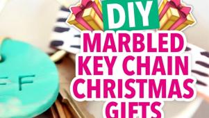 DIY Marbled Key Chain Gifts