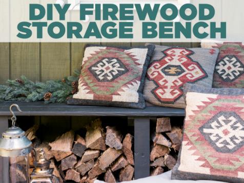 DIY Firewood Storage Bench