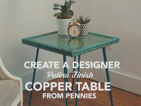 Faux Oxidized Penny Table