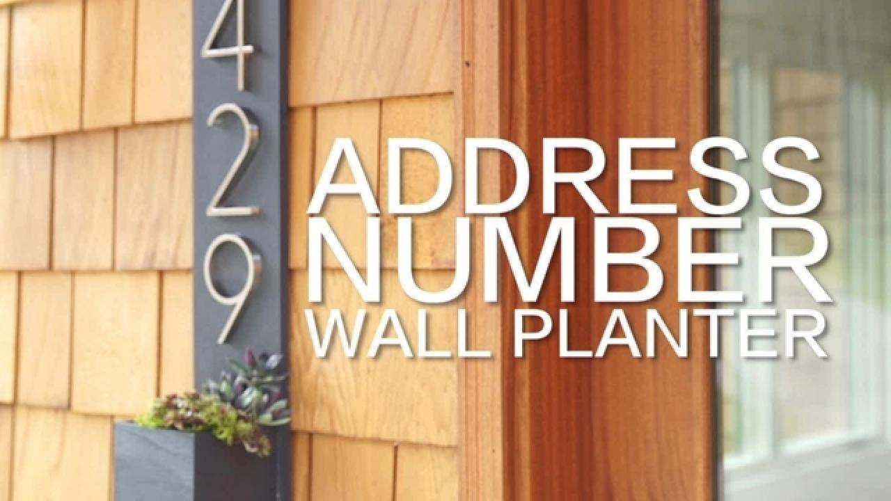 Modern House Number Wall Planter