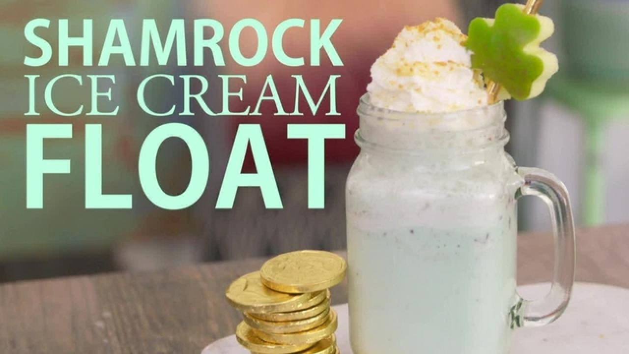 Make Your Own Shamrock Ice Cream Float 