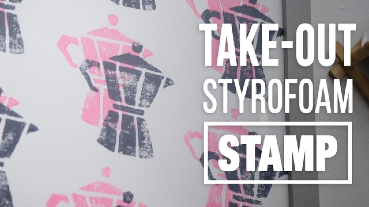 DIY Takeout Styrofoam Stamp