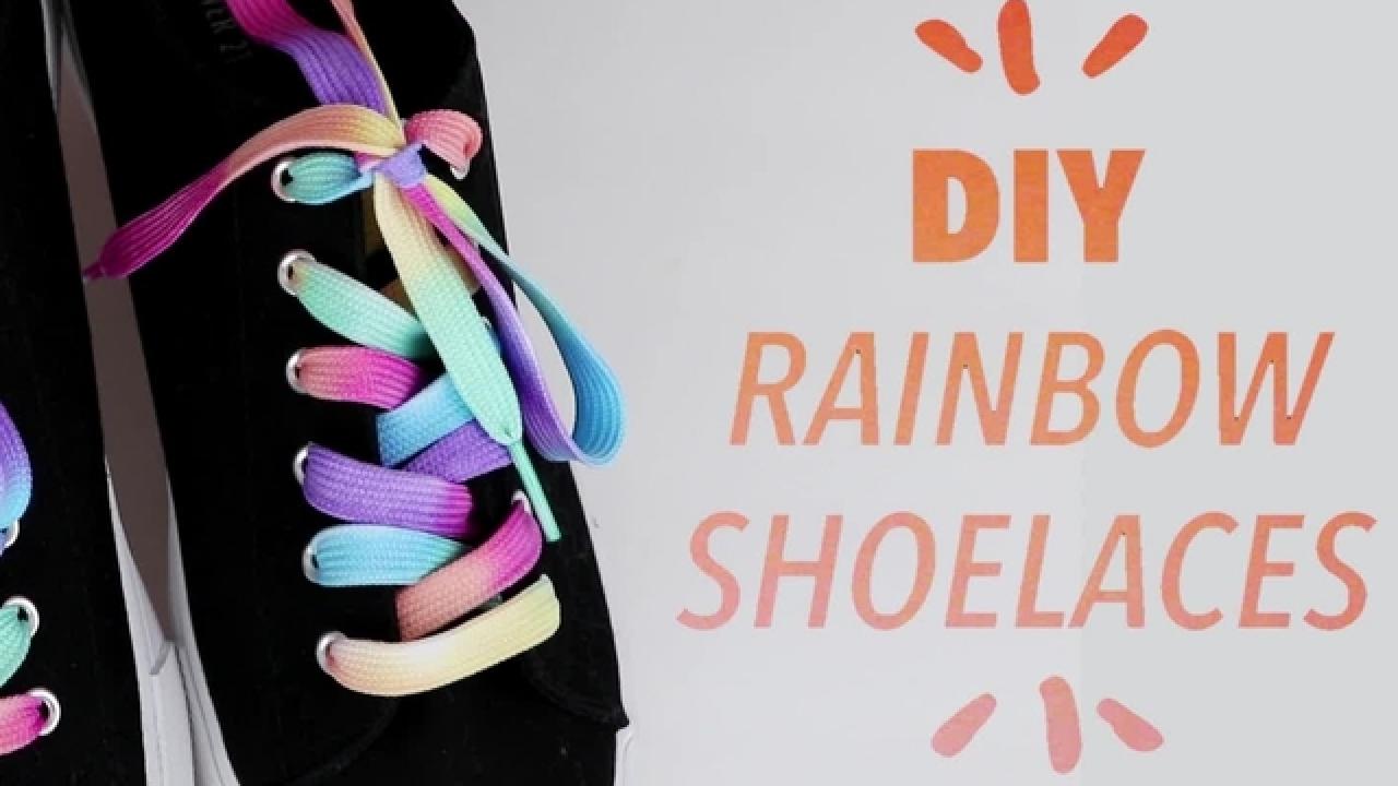 DIY Rainbow Shoelaces