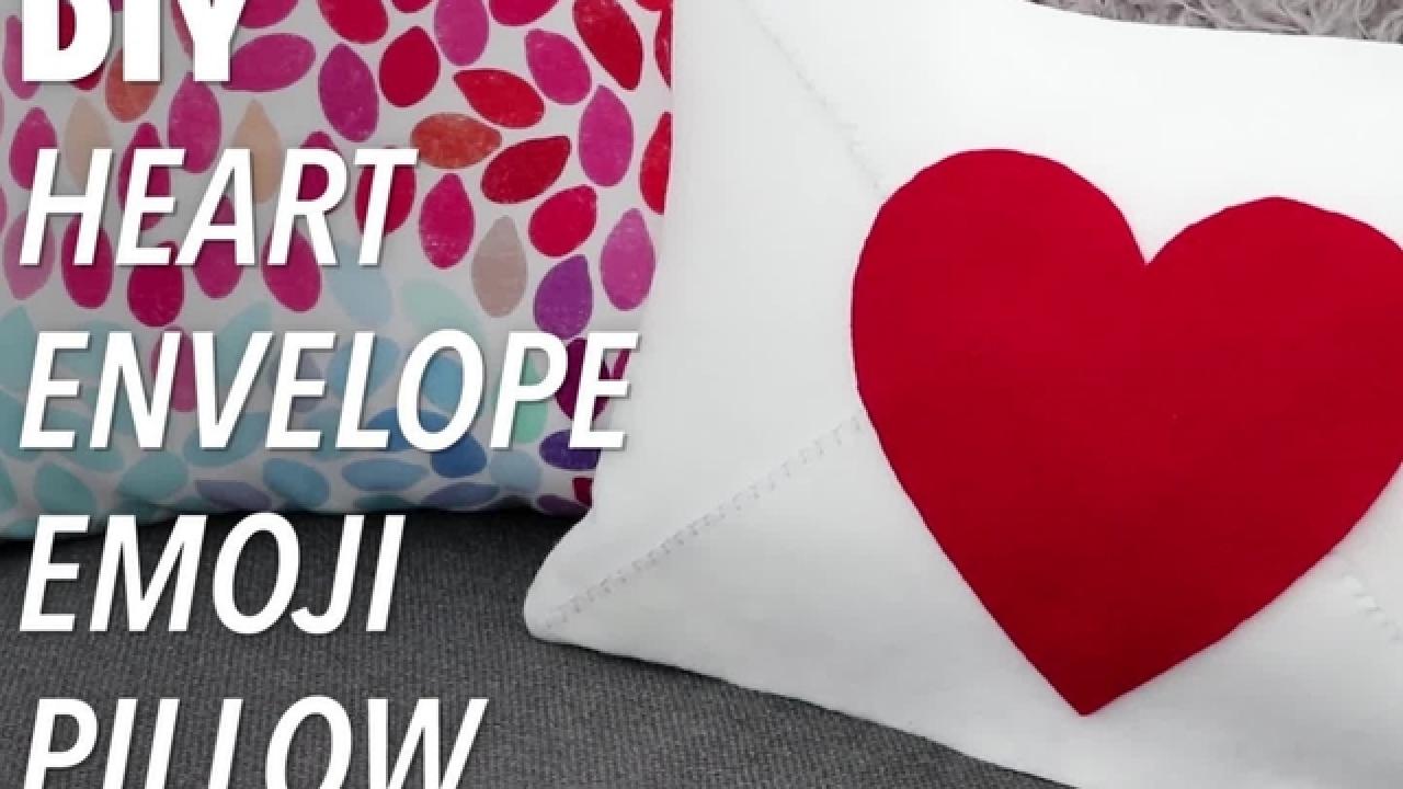Heart Envelope Emoji Pillow