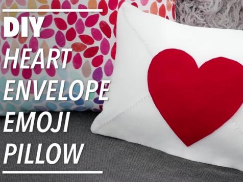 Heart Envelope Emoji Pillow