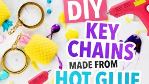 DIY Hot Glue Key Chains