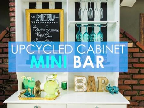 Upcycled Cabinet Mini Bar