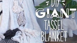 DIY Giant Tassel Blanket