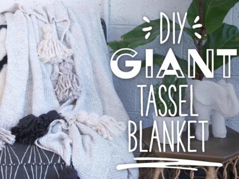 DIY Giant Tassel Blanket